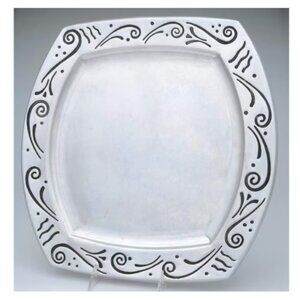 LENOX silver SPYRO pattern 14' square tray, NWT